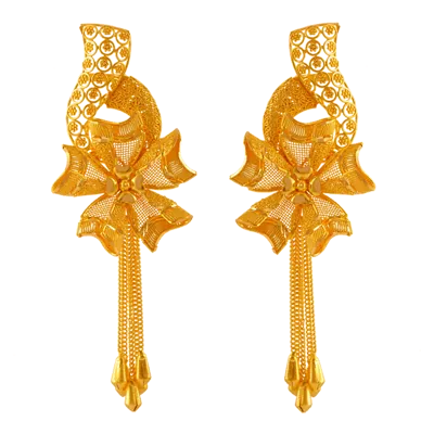 Jhumka Earrings in 916 hallmarked gold
