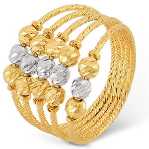 Floral Ring in 916 hallmarked gold